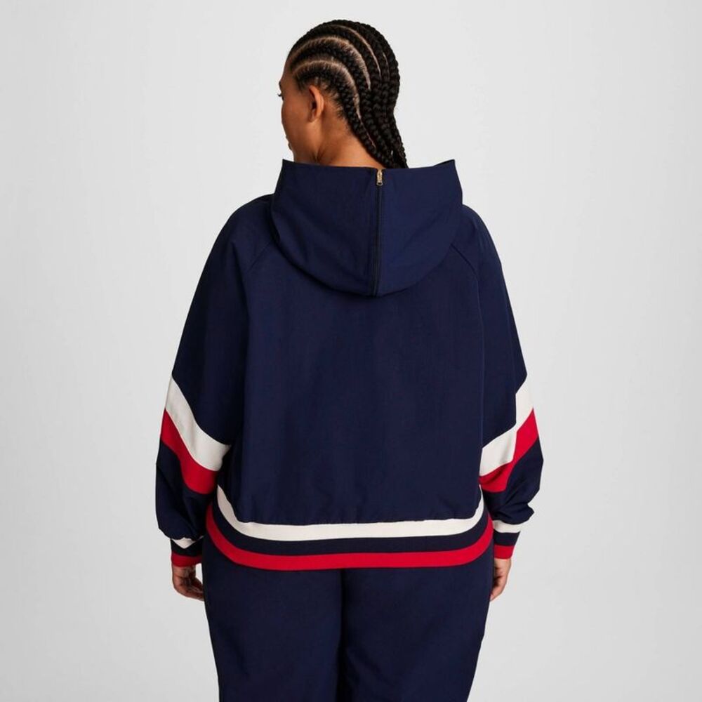 Champion -  Women's Gold Medal Full Zip Nylon Hoodie  Navy Blue - Picture 2 of 6